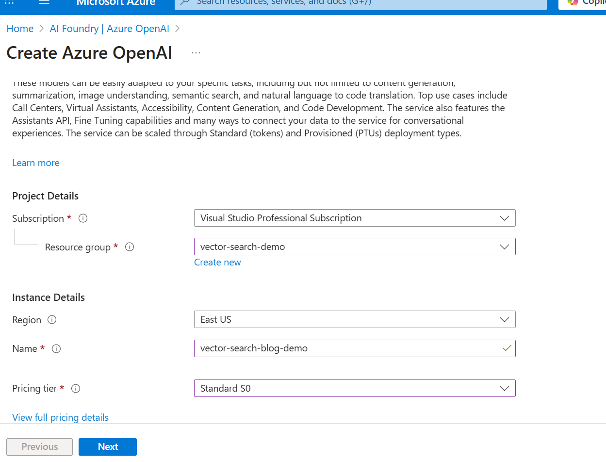 AzureOpenAIServiceCreation