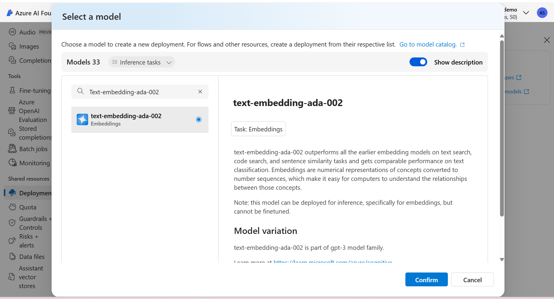 DeployTextEmbeddingModel